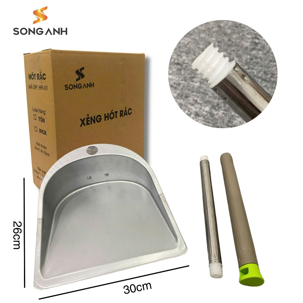 Hót rác Song Anh inox cao cấp cán dài 70cm | Shopee Việt Nam