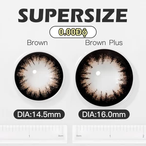 🏆Magister Kính Áp Tròng Màu Đen 14.5mm/16.0mm lens màu nâu đen 1 cặp kính áp tròng kèm hộp Kính áp tròng màu