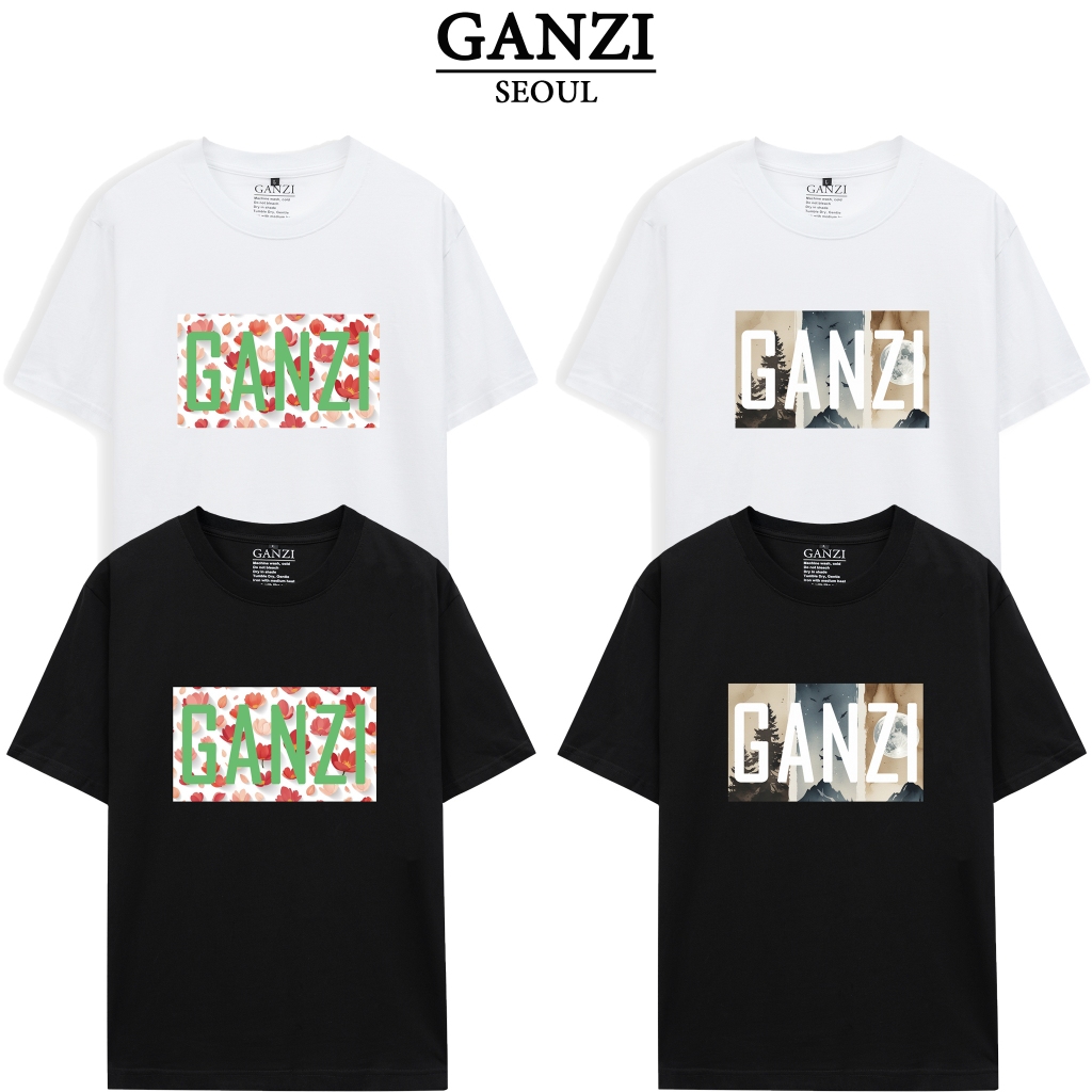 Áo Thun Boxy cao cấp style Hàn Quốc stylish logo GANZI - MÙA HÈ ...