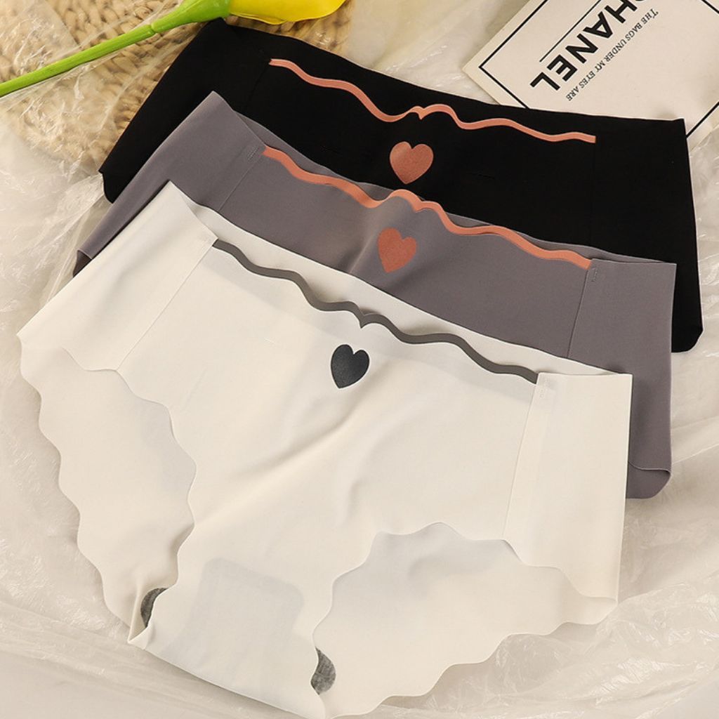 COMBO 3 Quần lót nữ su đúc mềm mịn cạp vừa ôm mông tôn dấng viền lượn sóng xinh xắn LANIXA L8520