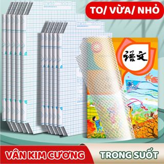 Bọc Sách Vở Học Sinh Đa Năng - Bọc Vở Decal Dán Trong Suốt, Chống Thấm Nước, Phù Hợp Mọi Kích Cỡ