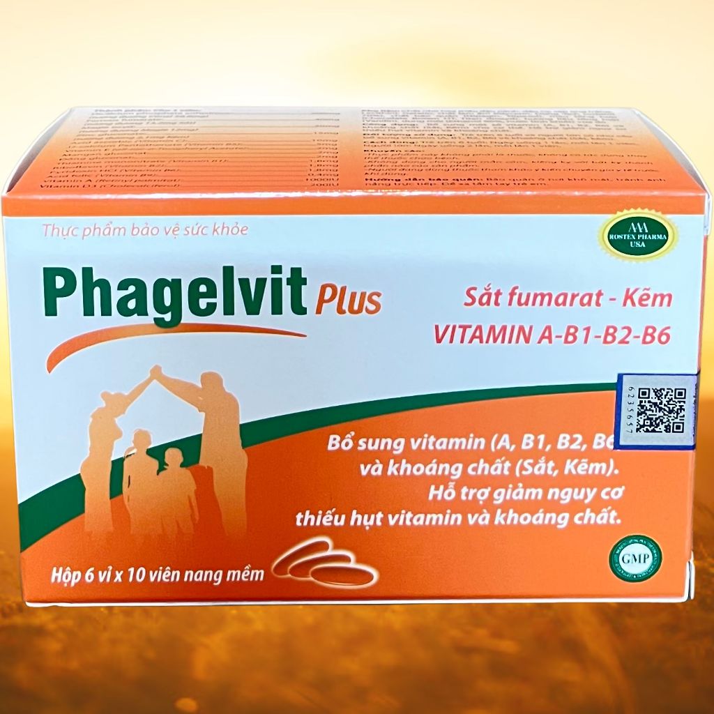 Phagelvit Plus 60 Viên - Rostex - Vinaphar - Vitamin Thanh Lọc