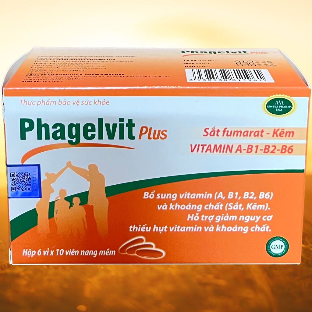 Phagelvit Plus 60 Viên - Rostex - Vinaphar - Vitamin Thanh Lọc