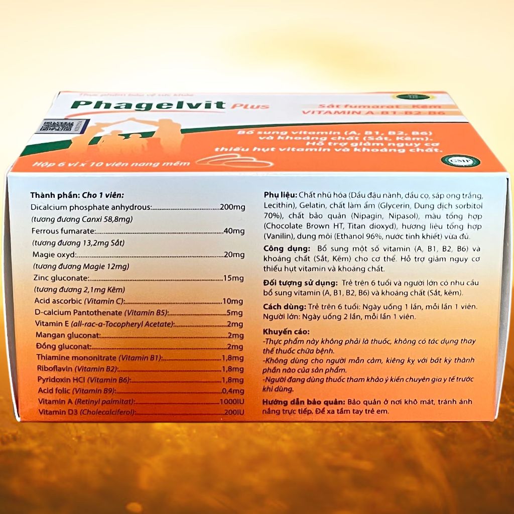 Phagelvit Plus 60 Viên - Rostex - Vinaphar - Vitamin Thanh Lọc