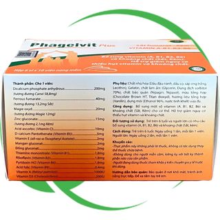 Combo 2 Hộp Phagelvit Plus 60 Viên - Rostex - Vinaphar - Vitamin Phục Hồi