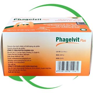 Combo 2 Hộp Phagelvit Plus 60 Viên - Rostex - Vinaphar - Vitamin Phục Hồi