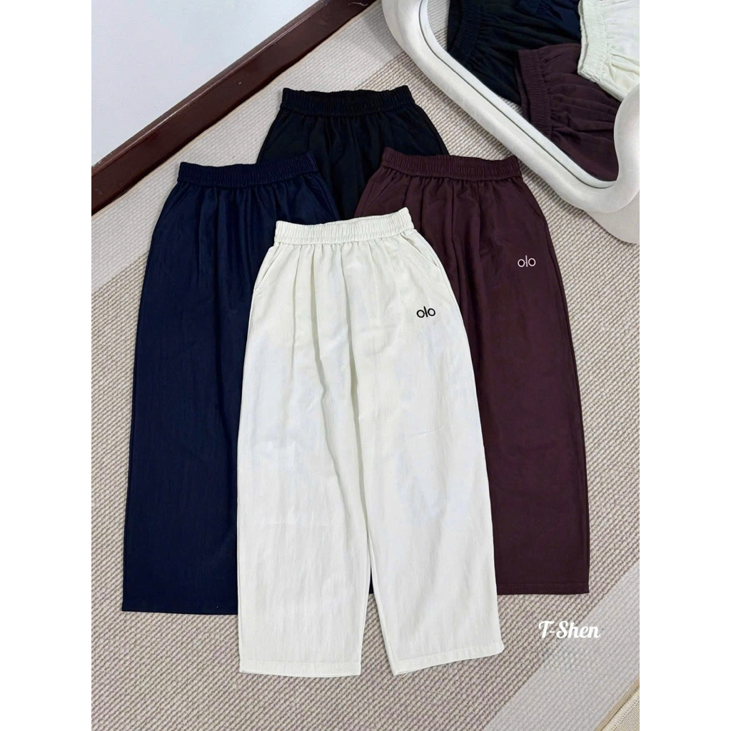 Quần Dài Nữ Dáng Baggy Cạp Chun Chất Vải Jean Lụa Tôn Dáng Đẹp Mịn SANA CLOSET #417