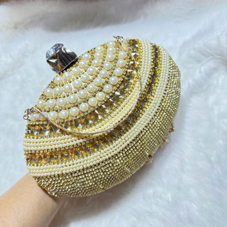 Bóp Đầm Cầm Tay Có Quai Đeo Vai Kết Hạt Thủ Công { Nhận ship hoả tốc khu vực tphcm giao hàng trong ngày}