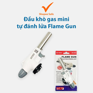 Khò Gas Mini Tự Động Đánh Lửa Flame Gun, Đầu Khò Gas Chuyên Dụng - Núm điều Chỉnh Nhiệt 1400 độ C #A34