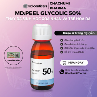 Thay da sinh học trắng sáng da & căng bóng Md:ceuticals md:peel glycolic 50%