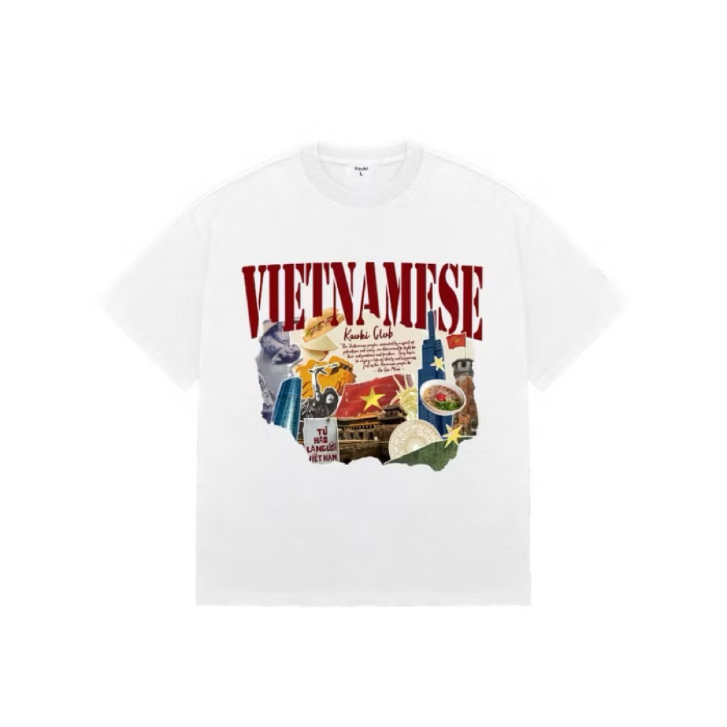 Áo Thun Vietnamese Form Rộng UNISEX Nam Nữ Chất Vải Cotton Dày Dặn