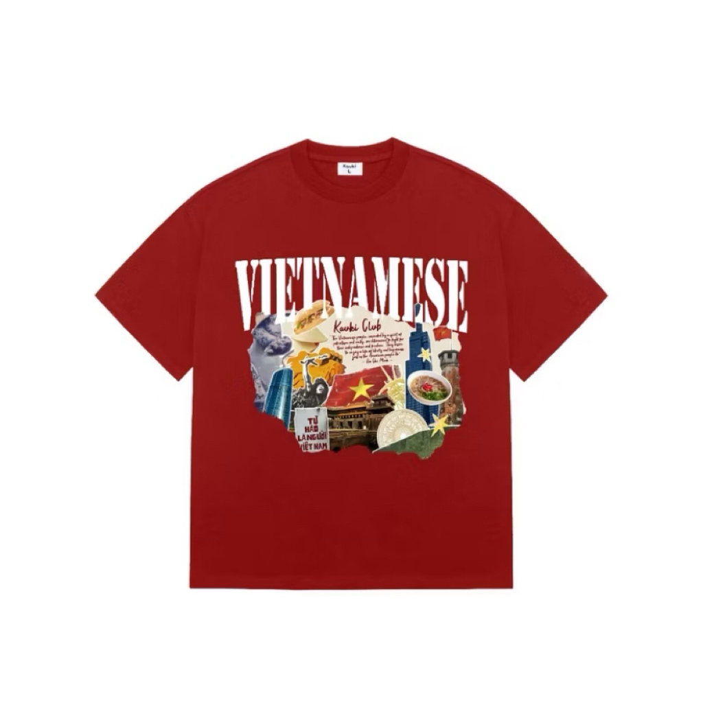 Áo Thun Vietnamese Form Rộng UNISEX Nam Nữ Chất Vải Cotton Dày Dặn