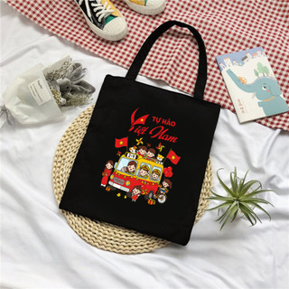 Túi tote Tự hào Việt Nam túi vải canvas chào đón Lễ Quốc Khánh 2/9 dùng đeo vai đi chơi đi học tota0221