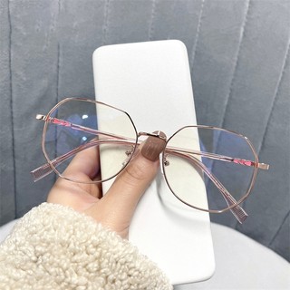 Kính Giả Cận Nam Nữ ALOLA Mặt Kính Kim Loại Đa Giác Chông Tia UV Ánh Sáng Xanh Đổi Màu Khi Ra Nắng Thời Trang