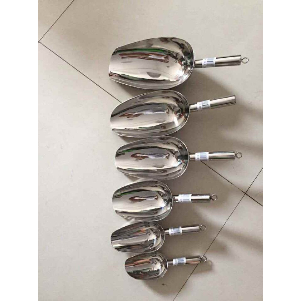 Muỗng xúc đá, xúc hạt inox 304 hàng dày đủ size | Shopee Việt Nam