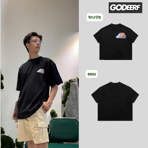 Áo thun Form Boxy In Capybara local branch GodeerF coton 100% thoáng mát, nam nữ_MHCAPY001