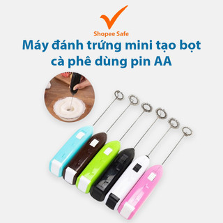 Máy đánh trứng mini tạo bọt cà phê dùng pin AA cầm tay bông tơi mịn tiện lợi #A73