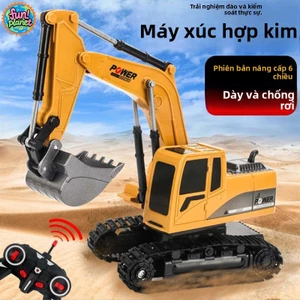 Đồ Chơi Máy Xúc Điều Khiển Từ Xa 5/6 Kênh Sạc Điện Gầu Sắt Đồ Chơi Máy Xúc Điều Khiển Cho Bé Trai
