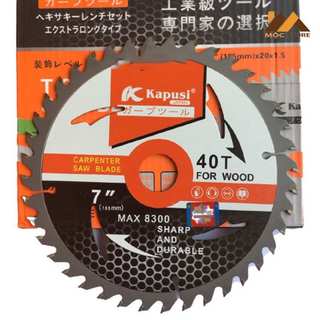 Lưỡi cưa đĩa cắt gỗ KAPUSI Nhật Bản đường kính 110-180mm, số răng 30-60, hợp kim, Bh 12 thángKouritsu Official Store