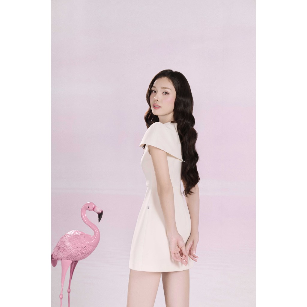 Đầm Chân A Cổ Phủ Vai Off-Shoulder Thiết Kế Sang Trọng 1S53.2507K. Đầm Dự Tiệc Dáng A Nữ Tính Thiết Kế Bởi JM Dress