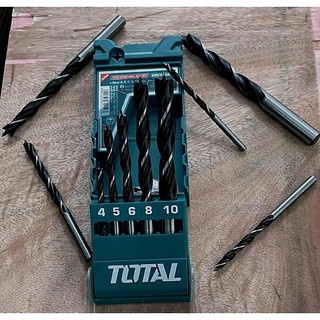 Bộ mũi khoan gỗ 5 chi tiết cỡ từ 4 - 10mm TOTAL TACSD7056, hợp kim cao cấp, Bh 12 tháng Kouritsu Official Store