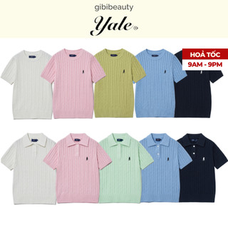 Áo dệt kim YALE Womens Heritage Dan Cable Short Sleeve Knit