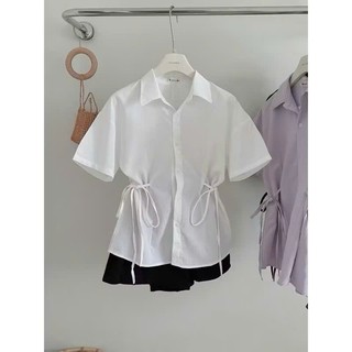 Áo Sơ Mi Chất Nhung Tăm Nam Nữ Form Rộng Nâu Be Siêu Hot