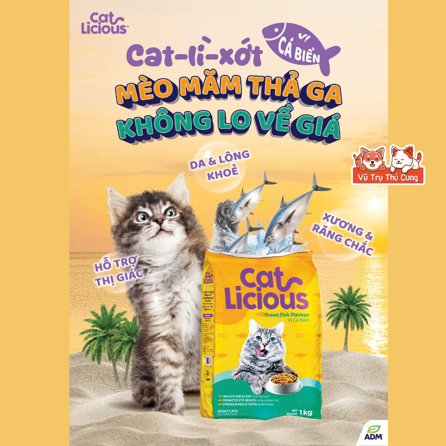 (5Kg) Thức Ăn Hạt Cho Mèo Trưởng Thành Vị Cá Biển Cat Licious