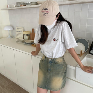 Cổ phiếu hàn quốc chính hãng WHATISNT angel cap bóng chày rửa sạch và thêu nắp nắp cũ người đàn ông và phụ nữ cùng một