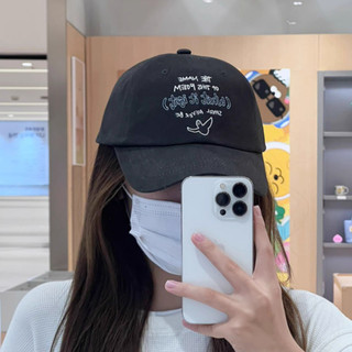 Cổ phiếu hàn quốc chính hãng WHATISNT angel cap bóng chày rửa sạch và thêu nắp nắp cũ người đàn ông và phụ nữ cùng một