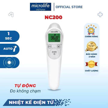 Nhiệt Kế Hồng Ngoại Đo Trán MICROLIFE NC 200 Nhỏ Gọn, Phù Hợp Cho Việc Đo Thân Nhiệt Cho Người Lớn Và Trẻ Em