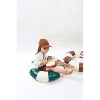 Set đồ bơi bé trai màu nâu có nón siêu yêu