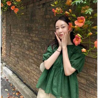 𝗣𝗶𝗻𝗲 𝗟𝗶𝗻𝗲𝗻 - | LY LINEN |  -  Áo Linen tay phồng nhún babydoll