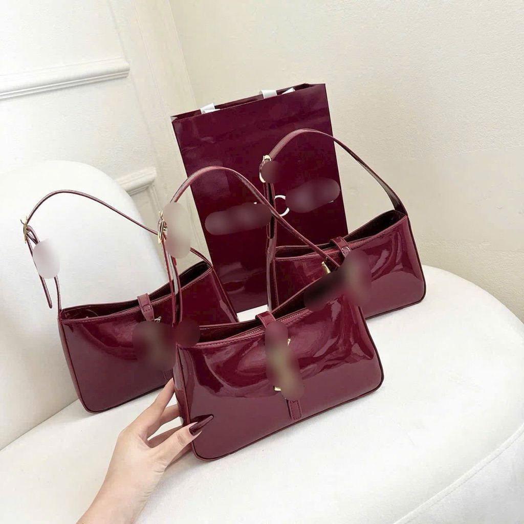 Túi xách kẹp nách da bóng size 17-22cm sang chảnh (Ysn)