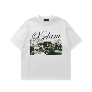 Áo Thun Xe Lam Việt Nam Form Rộng Unisex Nam Nữ Cotton Dày Dặn