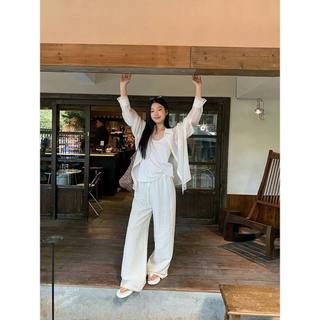 𝗟𝘂𝗿𝗮 𝗣𝗮𝗻𝘁𝘀 𝗟𝗶𝗻𝗲𝗻 - | LY LINEN | - Quần Linen Tưng gân NỬA CHUN ống xuông mềm mát