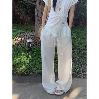 𝗟𝘂𝗿𝗮 𝗣𝗮𝗻𝘁𝘀 𝗟𝗶𝗻𝗲𝗻 - | LY LINEN | - Quần Linen Tưng gân NỬA CHUN ống xuông mềm mát
