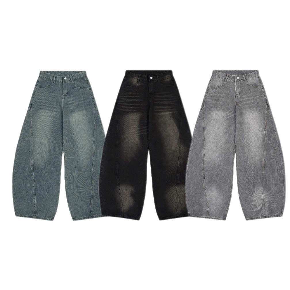 AB HOUSE - Quần jeans ống cong RE-TRO form rộng nam nữ