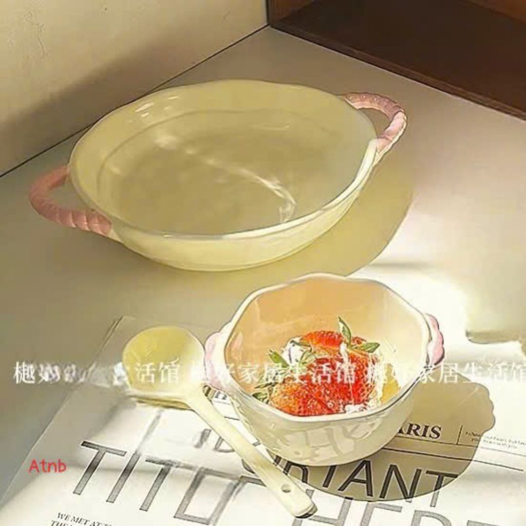 set 3 bát sứ có quai cầm màu sắc nhẹ nhàng trang nhã❤️❤️❤️