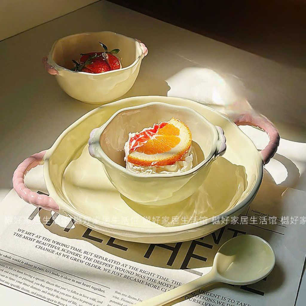 set 3 bát sứ có quai cầm màu sắc nhẹ nhàng trang nhã❤️❤️❤️