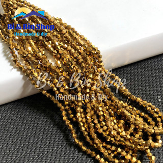 Chục 10 Dây Pha Lê Nón 4mm Màu Kim - Màu Xi Đính Kết Trang Phục, Làm Trang Sức Handmade