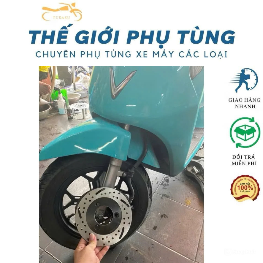 Đĩa Thắng Trước Xe Điện Vinfast Evo, Vento Hàng Cao Cấp