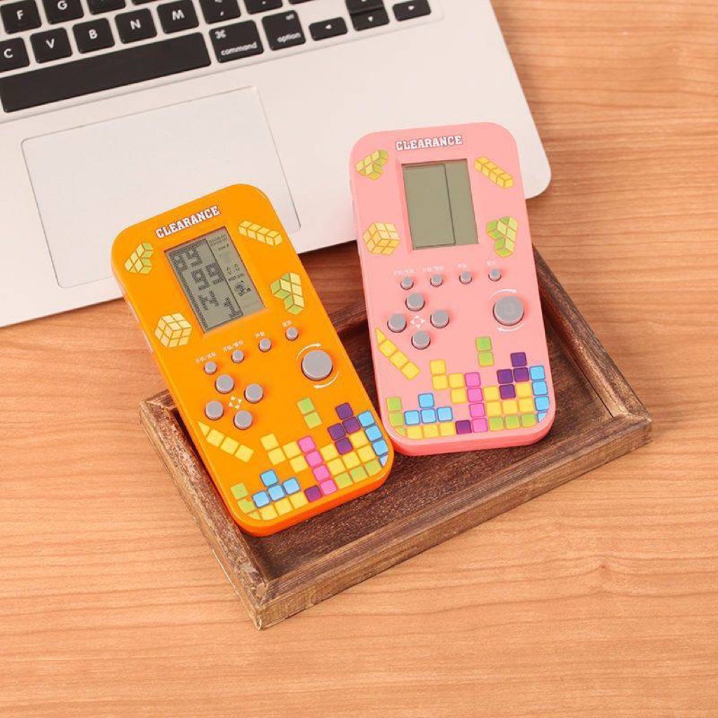 Máy điện tử xếp hình cầm tay TẶNG PIN, máy chơi game xếp gạch