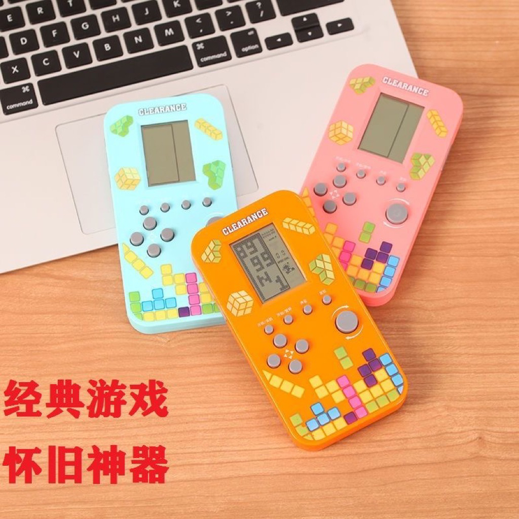 Máy điện tử xếp hình cầm tay TẶNG PIN, máy chơi game xếp gạch