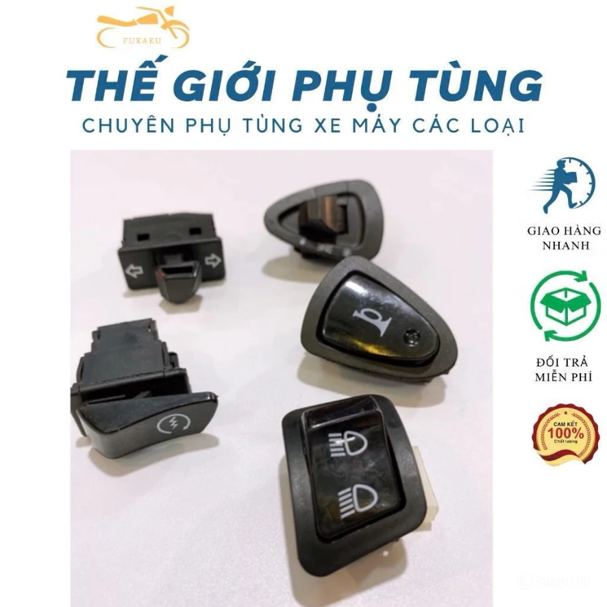 Nút Công Tắc Xe Wave S110, RSX 110 ( Đề, Kèn, Xi-Nhan, Mở Đèn, Cos Pha)