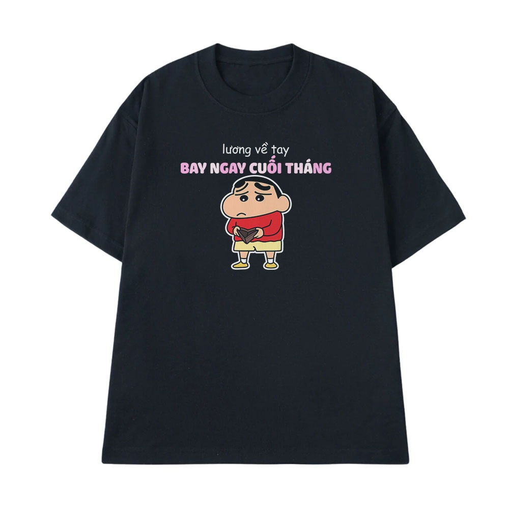 Áo Hài Hước Lương Về Tay Bay Ngay Cuối Tháng Văn Phòng Công Sở Meme Form Rộng Cotton 250gsm In Áo Theo Yêu Cầu