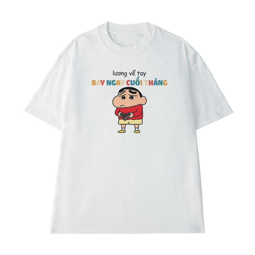 Áo Hài Hước Lương Về Tay Bay Ngay Cuối Tháng Văn Phòng Công Sở Meme Form Rộng Cotton 250gsm In Áo Theo Yêu Cầu
