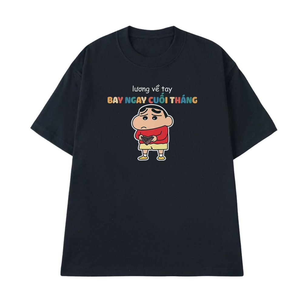 Áo Hài Hước Lương Về Tay Bay Ngay Cuối Tháng Văn Phòng Công Sở Meme Form Rộng Cotton 250gsm In Áo Theo Yêu Cầu