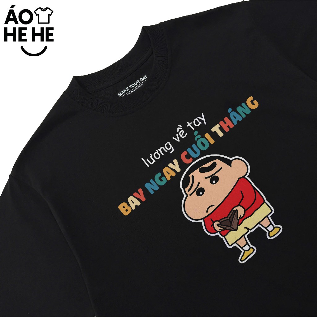 Áo Hài Hước Lương Về Tay Bay Ngay Cuối Tháng Văn Phòng Công Sở Meme Form Rộng Cotton 250gsm In Áo Theo Yêu Cầu