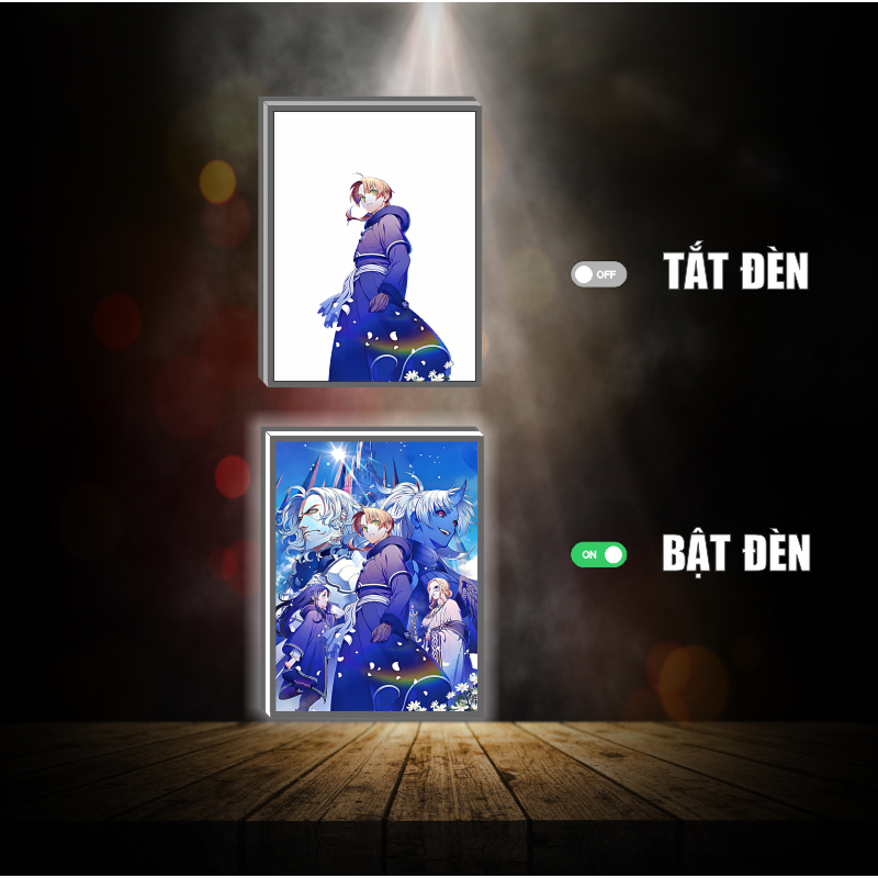 Tranh đèn led đổi màu Mushoku tensei -Thất nghiệp chuyển sinh - Tranh đèn led 3D ANIME trang trí bàn làm việc, đèn ngủ